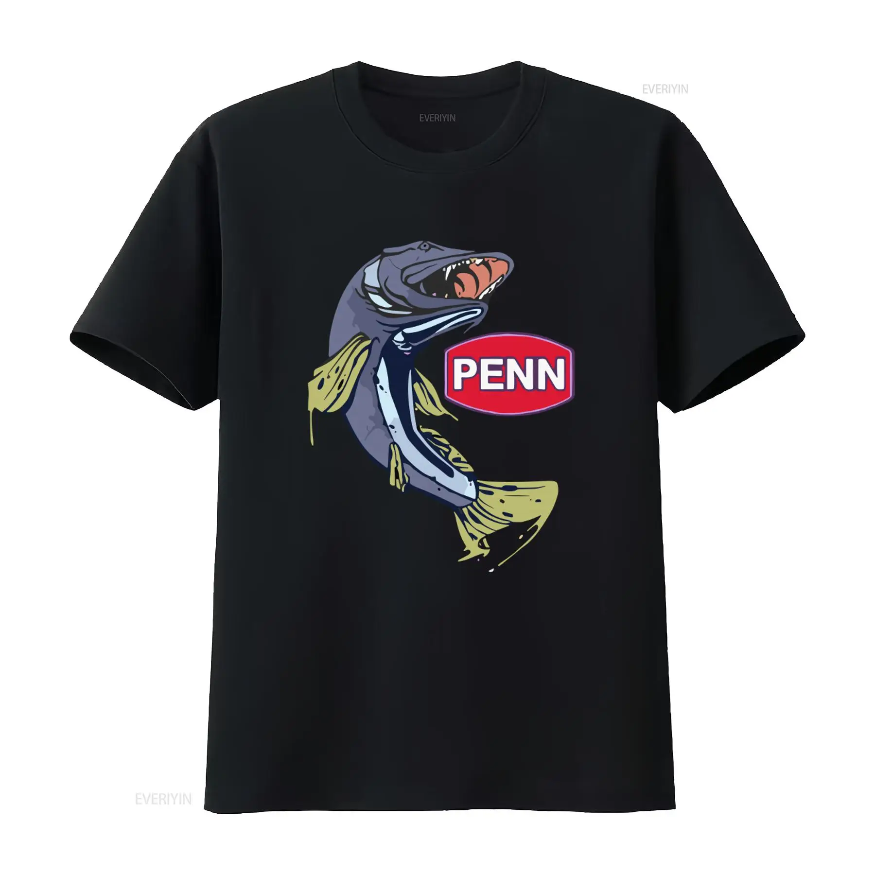 قميص رجالي أسود بشعار شركة PEN - مراجعة Fishing Equipment Logo وسعره