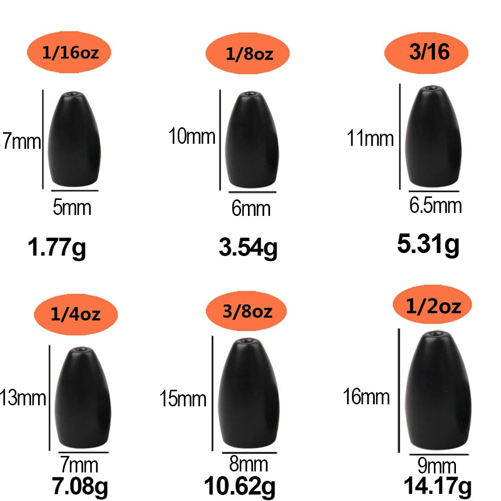 التنغستن الصلب الصيد الأوزان ر - مراجعة Tungsten Sinkers وسعره