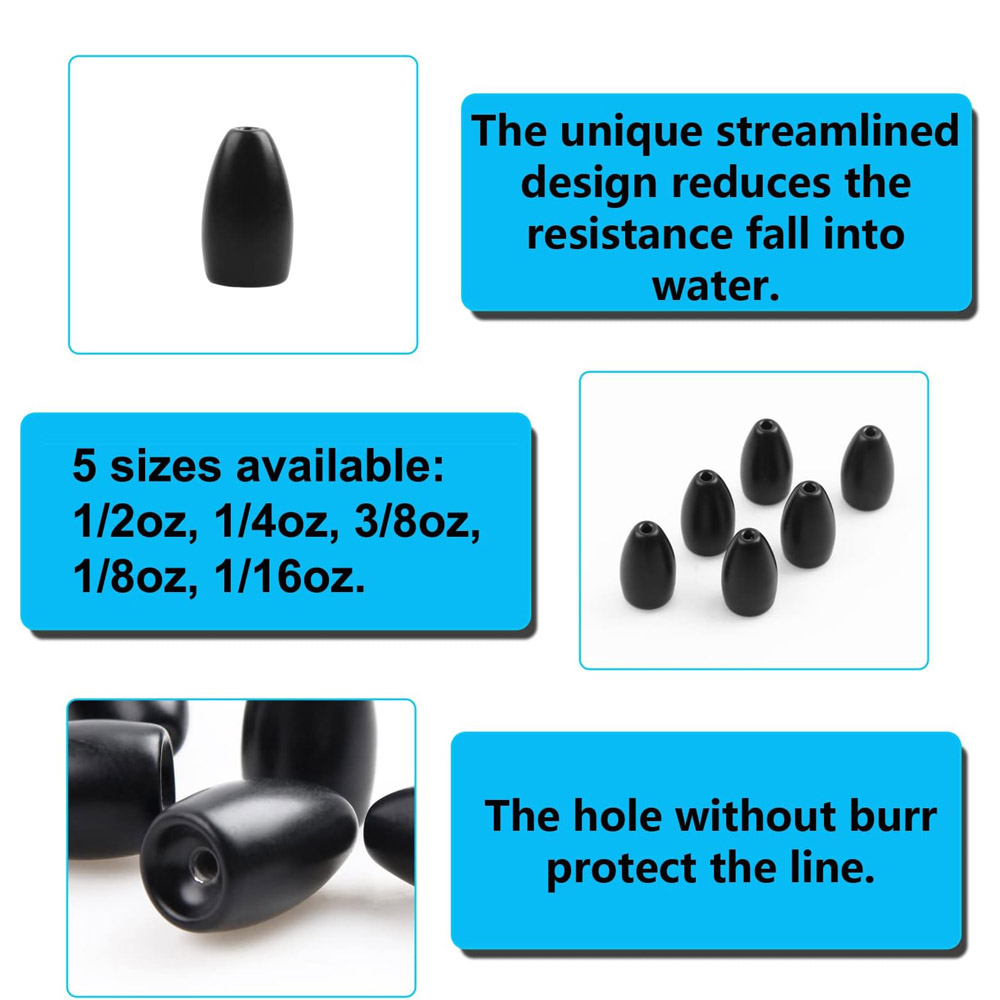 التنغستن الصلب الصيد الأوزان ر - مراجعة Tungsten Sinkers وسعره